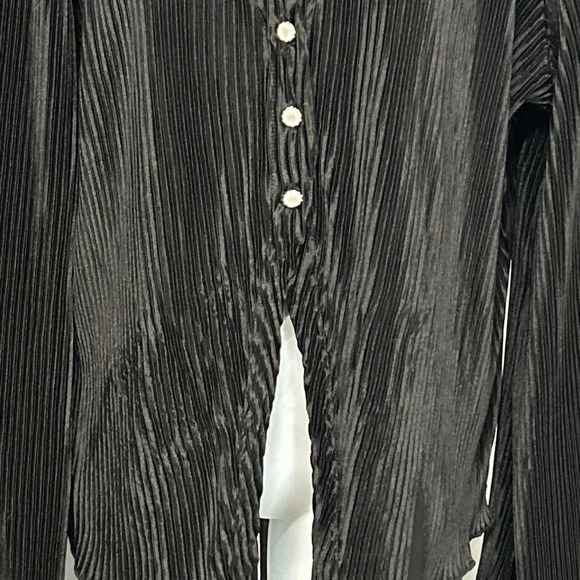 Zeagoo Women’s XL Accordion Pleat Sheer Blouse Whimsigoth Witchy Gothcore￼‎ - Picture 4 of 14